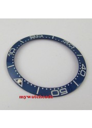 38mm black blue green luminous ceramic bezel insert fit for 40mm sub mens watch