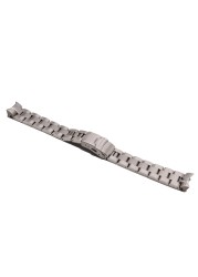 Rolamy 22mm Top Luxury 316L Steel Solid Curved End Solid Links Replacement Watch Band Strap Bracelet Double Push Clasp For Seiko