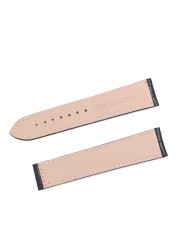 CARLYWET 20 22mm Wholesale Black With White Stitches High Quality Genuine Leather Replacement Watch Band Strap Strap For Omega