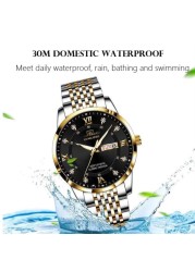 2022 New Casual Sports Chronograph Watches Men Stainless Steel Band Wristwatch Big Dial Quartz Watch With Luminous Pointers