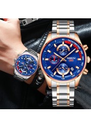 NIBOSI New Luxury Brand Stainless Steel Business Men's Watch Sport Waterproof Date Male Clock 2021 Watches Relogio Masculino