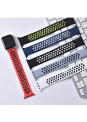 Silicone Elastic Solo Loop Strap For Apple Watch Band 44mm 40mm 38mm 42mm 41mm 45mm Applewatch IWatch 7 6 5 4 3 2 1 SE Bracelet