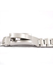 CARLYWET - Polished Steel Watch Band, 20 and 21mm, Replacement Clasp for Watch, Clasp for Rolex, Oyster, Deep Sea