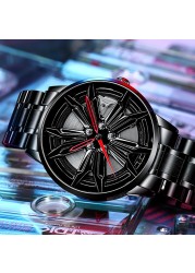 NIBOSI 2020 New Custom Design Car Frame Hub Men Watches Luxury Waterproof Sport Quartz Watch Fashion Men Relogio Masculino