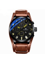 Brand Military Wind Korean Big Dial Tide Men's Belt Watch Male Student Fashion Trend Casual Waterproof Fashion Watch Wholesale