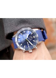 High-end men's watch Aquatimer quartz movement chronograph ceramic sapphire crystal yellow black blue rubber men's watches