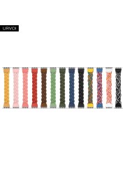 URVOI Braided Band for Apple Watch Series 7 6 SE 5 4 3 2 Woven Nylon Strap for iWatch Solo Stretchable Loop Replacement 41 45mm