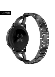 URVOI Band for Galaxy Watch Active Double X Strap Stainless Steel Fold Over Clasp with Zircon Quick Release Wrist Pins 42 46mm