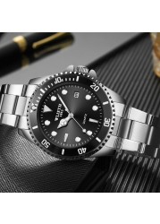 2022 WLISTH Design New 40mm Men Luxury Quartz Movement Wrist Watch Men Stainless Steel Waterproof Watch Relogio Masculino