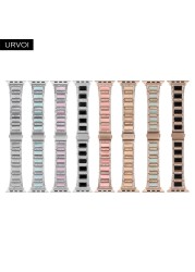 URVOI Metal Strap for Apple Watch Series 7 6 SE 5 4 3 2 1 Band for iwatch strap with Opal Luxury Glitter Shiny Stone 40mm 44mm