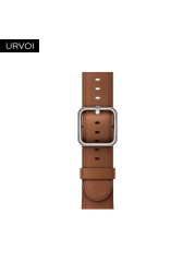 URVOI Leather Strap for Apple Watch Series 7 6 SE 5 4 321 Calf Leather Strap for iwatch 40 44mm Square Buckle Modern Design GEN.2