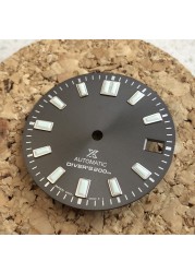 S-Watch dial with s logo for sei oem dial 62mas gray 28.5mm japan c3 lume for 6r35 HN35 case and hands