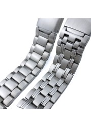 20mm Stainless Steel Watch Band Replacement For Omega 300 Ocean 007 316L Solid 22mm Silver Strap Bracelet Accessories