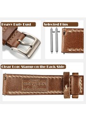 High Quality Horween Genuine Leather Straps Brown Soft Wrap Handmade Horse Leather Watch Strap 18mm 20mm 22mm