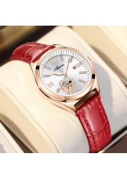 2022 Ladies Luxury Wristwatches Waterproof Diamond Female Watch Leather Waterproof Fashion Women's Watches Relogio Feminino