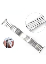 Watch Band for Apple Watch 7 6 5 4 SE 45mm 41mm 44mm 40mm Luxury Stainless Steel Smart Watch Wristband for iwatch 3 2 42mm 38mm