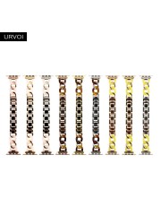 URVOI Cow Boy Series Band for Apple Watch 7 6 SE 5 4 3 2 1 Stainless Steel Resin Strap for iwatch Strap Link Bracelet Modern Style