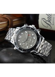 Fashion Luxury Casual Stainless Steel High Quality Sport Dial Man Quartz Watch Wristwatch for Men Relogio