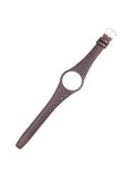 CARLYWET - Genuine calfskin leather strap, red, blue, brown, black, khaki, with a silver-tone steel buckle, for the Omega Dynamic Ones