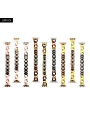 URVOI Link Bracelet for Apple Watch Series 7 6 SE 5 4 3 Band for iwatch Resin Strap Cow Boy Chain Girls Stainless Steel Bracelet