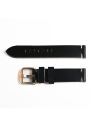 San Martin Quick Release Leather Watch Strap Premium Horween Cowhide Strap 20mm Flexible Replacement Watches Pin Buckle