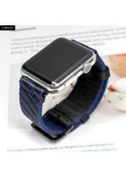 URVOI Single Jump Round Band for Apple Watch Series 7 6 SE 5 4 3 2 1 New Fabric Woven Strap for iWatch Sport Design Swimproof