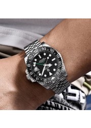PAGANI design GMT 40mm mechanical watches top brand sapphire glass stainless steel sport waterproof automatic watch for men