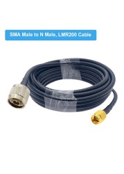 LMR200 RP-SMA Male to N Female Bulkhead Low Loss Coax Cable RF Extension Jumper for 4G LTE Wireless Router Gateway Celluloradio