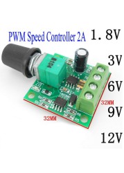 Speed ​​Controller Voltage Knob Switch Kit DC 1.8V 3V 5V 6V 12V 2A PWM Low Voltage Motor Speed ​​Controller