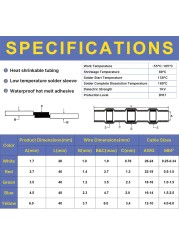 Haisstronica 250/500pcs Welding Wire Connectors Marine Grade Heat Shrink Wire Connectors Heat Shrink Butt Connectors