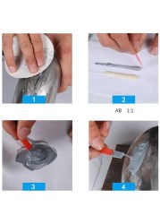 High Temperature 100g AB Glue Metal Repair Glue Cast Iron Steel Strength Repair Adhesive Waterproof Transparent Fast Drying