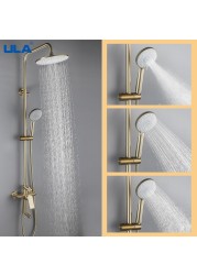 ULA Shower Faucet Stainless Steel Bathroom Bathtub Faucet Shower Mixer Faucet Black Shower Tap Head Rainfall Shower Tools