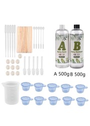 Epoxy Resin AB Glue Kit High Adhesive 3:1 1:1 Transparent Crystal Clear AB Epoxy Glue DIY Resin Jewelry Making Accessories