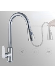 Kitchen pull-out telescopic cold and hot random pull-out faucet sink basin dishwasher mixing valve