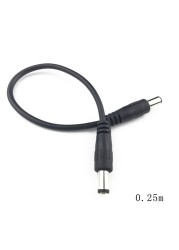 DC Power Cable Adapter Connector, 5.5 x 2.1mm Male to 5.5 x 2.1mm, Male