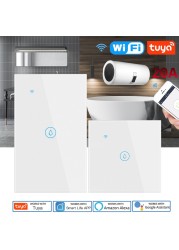 Wifi Smart Boiler Switch Water Heater 20A Tuya EU/US/Brazil Standard App Control Timer Voice Alexa Google Home Luxury Glass