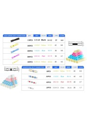 800/400/200pcs Heat Shrink Connector, Weld Seal Wire Connectors, Heat Shrink Butt Crimp Connectors Electrical Wire Terminals