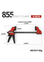 4" F Ratchet Quick Clamp, Wood Working Bar, Woodworking Clamp Kit, Reverse Lock, 30 x 100mm