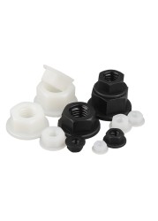 Flange Nut Nylon Plastic Hex Locking Plastic Nut Black White M3 M4 M5 M6 M8 M10 M12