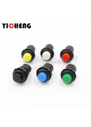 6pcs Self-locking/Momentary Push Button Switch DS228 DS428 12mm Out On Push Button Switch 3A/125VAC 1.5A/250VAC DS-228 DS-428