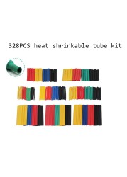 164pcs 328pcs Heat Shrinkable Tube Shrinkable Steel Wire Data Line Winding Combination Sleeve Tube Cable