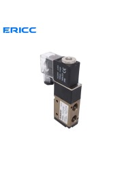 3 Way Port 2 Position 3V210-08 Normally Closed DC12V 24V AC220V Pneumatic Air Solenoid Valve Electric Gas Control Magnetic Valve