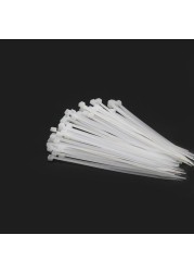 500pcs/1lot 4*150 200 250 300mm Self-Locking Nylon Cable Ties/Actual Width: 2.8mm Black/White