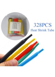 328pcs/set Heat Shrink Tube Kit Assorted Shrink Wrap Sleeves Tubing Wire Cable Protector Heat Shrinkable Sheath 8 Sizes