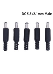 DC Power Connectors Pin Female Plug Jack Male Plug Jack Socket Adapter PCB Base DIY Adapter Connectors
