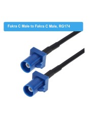 Blue Fakra C RAL 5005 Male Female RG174 Cable GPS Antenna Extension Cord RF Coaxial Pigtail For Car GPS Navigation