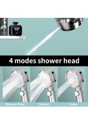 2022 New Temperature Display Shower Head Handheld Noshipping Bathroom Accessories High Pressure Water Saving 4 Modes Shower Head