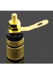 2pcs Gold-plated speaker, banana jack connector, hook terminal, suitable for 4mm banana plugs