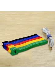 50pcs/100pcs Removable Cable Ties Plastic Colorful Reusable Cable Ties Nylon Loop Wrap Zip Pack Ties T-type Cable Ties Tie Wire