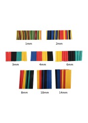 164pcs Heat Shrinkable Wire Connectors Insulation Covering Electrical Wire Connection Power Shrink Tubing Wire Cable Sleeve